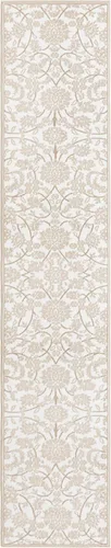 Vista 3 de Unique Loom Colección Rushmore Alfombra de Área - Taft (2' 6" x 13' 1" Corredor, Blanco Nieve/Beige)