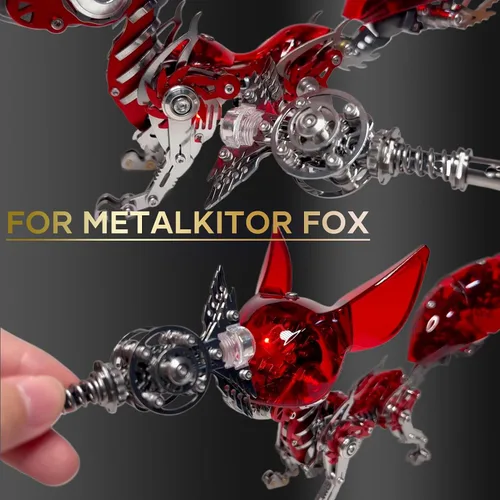 Vista 4 de Metalkitor Rompecabezas de metal 3D para adultos, varita mágica para Metalkitor Mantis gigante y modelo Big Fox, adorno Steampunk DIY - Rompecabezas