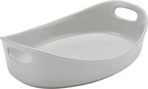 Vista 6 de Rachael Ray Cerámicas Fuente Ovalada, 1.4 litros, Gris
