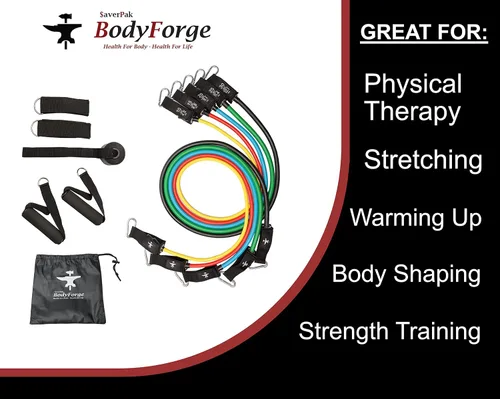 Vista 5 de BodyForge - Juego de bandas de resistencia y bandas de tubo
