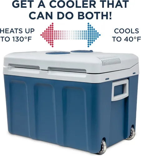 Vista 3 de Ivation Enfriador y calentador eléctrico con ruedas y asa Refrigerador termoeléctrico portátil de 48 cuartos de galón (45 L) para vehículos
