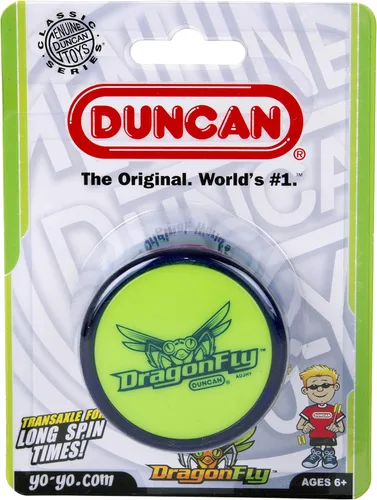 Vista 4 de Duncan Yoyó libélula - Azul con tapa verde, paquete de 1