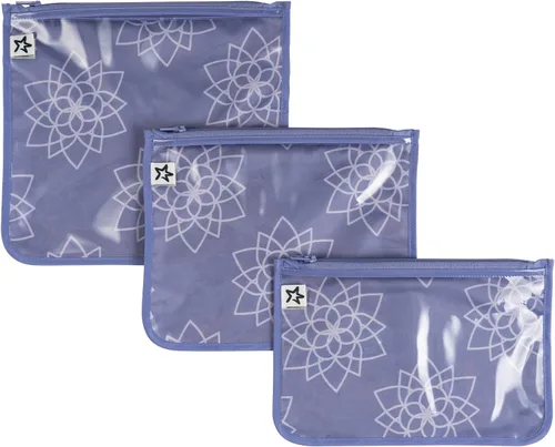 Vista 13 de Tiny Twinkle Bolsas organizadoras de pañales, paquete de 3 bolsas organizadoras de viaje transparentes a prueba de desorden y bolsa de aseo aprobada