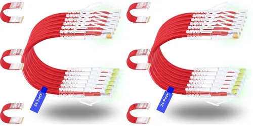 Vista 20 de Rapink Patch Cables Cat6/ Cat6a - Cable de conexión Ethernet Cat6 / Cat6a, compatible con 10G, cable de conexión Cat 6 sin enganches para panel