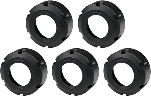 Vista 19 de ZAC 5 Uds ER8M Tuerca de mandril M10 Rosca Pinza de sujeción Tuercas de equilibrio Tuerca de metal para CNC Fresado Chuck Holder Torno