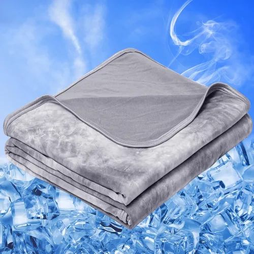 Vista 18 de inhand Manta refrescante de tamaño individual (60 x 80 pulgadas), mantas refrescantes para personas que duermen con calor, absorbe el calor