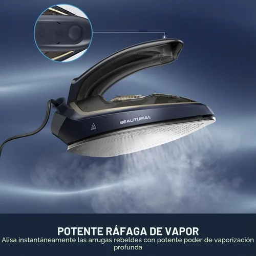 Vista 4 de BEAUTURAL Mini Travel Iron for Clothes with Dual Voltage, 1000 Watts