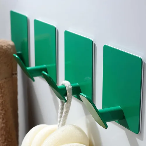 Vista 26 de DELITON Ganchos adhesivos – Paquete de 4 ganchos de pared para toallas/abrigos, para baño o cocina (negro mate, acero inoxidable)