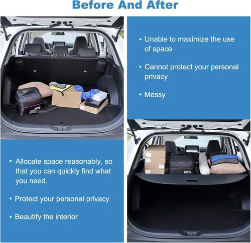 Vista 7 de ECCPP Cubierta de Carga 2017-2024 2025 para Mazda CX5 CX-5 Accesorios, Funda de Maletero Retráctil, Cubierta de Seguridad para el Baúl Trasero
