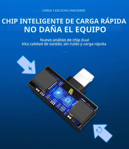 Vista 4 de Zoyuzan Adaptador Lightning a audio, funcionalidad 4 en 1, compatible con iPhone 7 y superior, iPad y iPod, salida de audio de cable de cobre