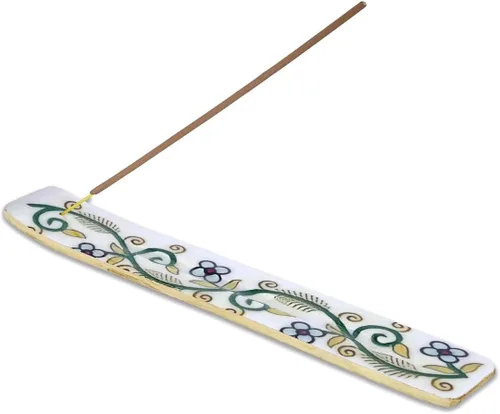 Vista 33 de Bless-International Quemador Tradicional Hecho a Mano de Madera Portaincienso Soporte Recogecenizas para Aromaterapia-Meditación-Yoga