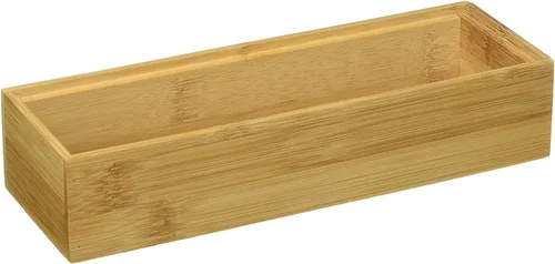 Vista 8 de Lipper International 8180S Caja organizadora de cajones apilables de madera de bambú, 3 x 6 pulgadas, juego de 2