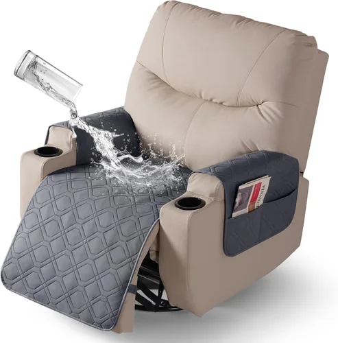 Vista 11 de VANSOFY - Fundas de asiento 100% impermeables para sillas reclinables, color azul, 22 pulgadas Azuree