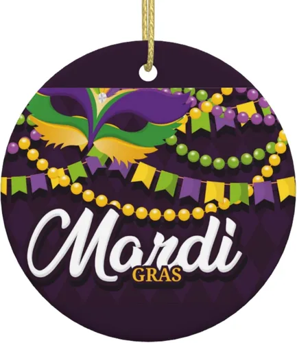 Vista 8 de Navidad cristiana belén escena patrón redondo árbol de Navidad colgante colgante recuerdo Navidad adornos de cerámica