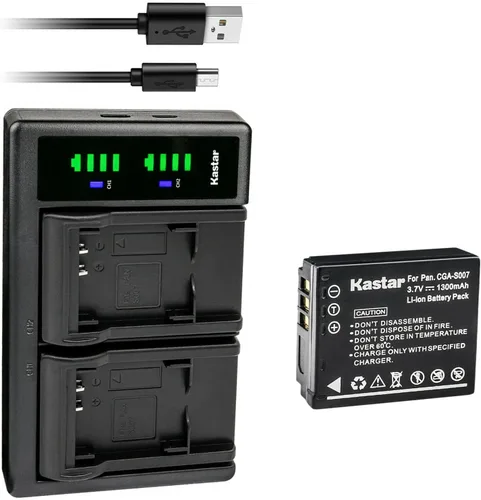 Vista 8 de Kastar CGA-S007 LTD2 Cargador de batería USB compatible con Panasonic CGA-S007 CGA-S007A CGA-S007A/1B CGA-S007E, CGR-S007, DMW-BCD10, Panasonic