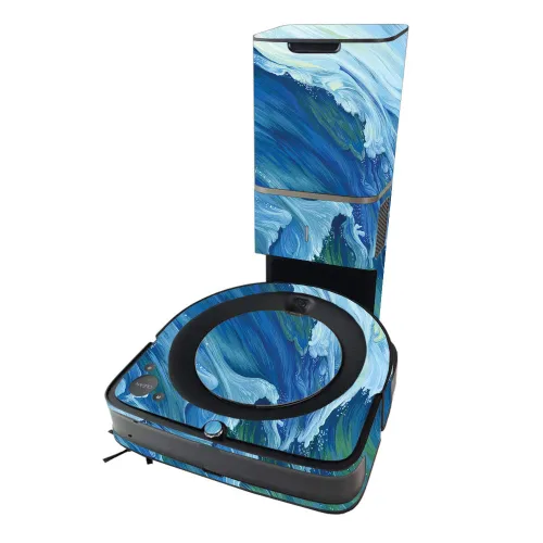 Vista 4 de MIGHTY SKINS MightySkins Skin compatible con iRobot Roomba s9+ Vacuum - Angry Ripple Cubierta de vinilo duradera y única Fácil de aplicar