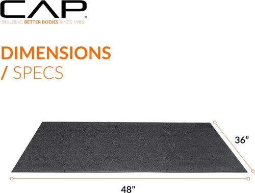 Vista 4 de Cap Exercise Equipment Mat for Treadmill, Fitness Equipment Mat, Home Gym Floor Protection, Black, Pebble Design Multiple Sizes
