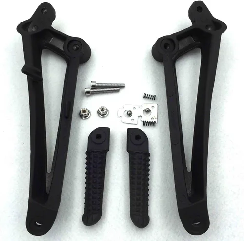 Vista 2 de HONGK - Reposapiés trasero negro compatible con Yamaha YZF-R1 2009 2010 2011 [B01BI814GQ]
