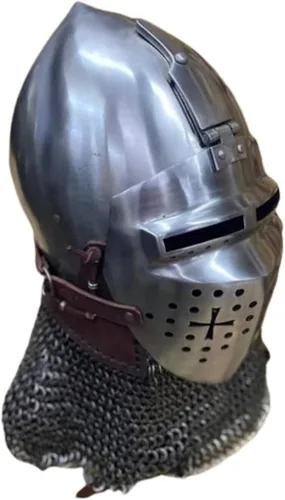 Vista 6 de BLUEBIRD MEDIEVAL - Casco medieval Bascinet para cosplay casco SCALARP regalo coleccionable
