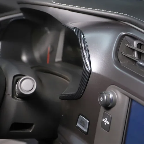 Vista 4 de Cubierta de tablero de instrumentos de fibra de carbono para Chevrolet Corvette C7 Accesorios interiores