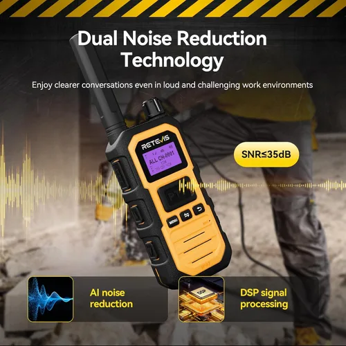 Vista 2 de Retevis Radios bidireccionales RB48D DMR de largo alcance, Walkie Talkies