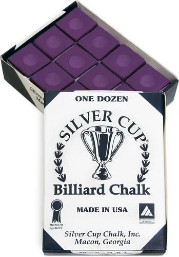Vista 6 de Silver Cup caja de gis para tacos de pool/billar, 12 cubos.