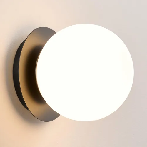 Vista 10 de Aplique de Pared Moderno de Latón con Forma de Globo: Lámpara de Pared Montada en Interiores Moderna de Mediados de Siglo Dorada de 6" - Pequeños