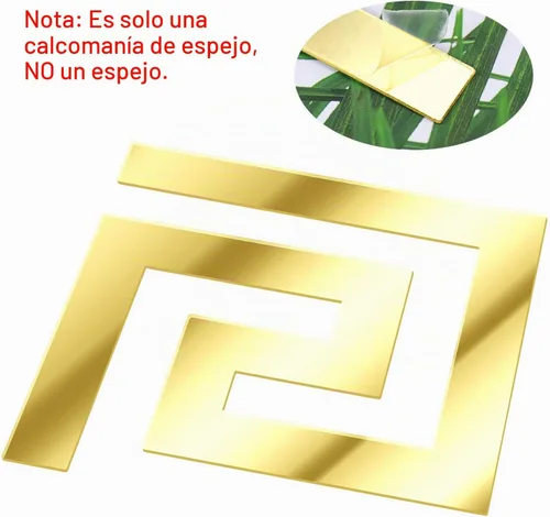 Vista 3 de SelfTek 30 calcomanías acrílicas de pared de espejo, calcomanías para despegar y pegar, azulejos, borde de bricolaje, calcomanías adhesivas para 30