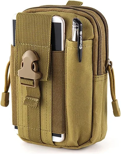 Vista 12 de Bolsa para cinturón, bolsa táctica Molle para teléfono, bolsas de utilidad EDC para la cintura, bolsa de cintura pequeña, funda para teléfono