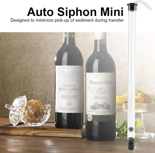 Vista 2 de Sifón automático, sifón de plástico, llenado de botellas de vino, bastón para cerveza, cubo de vino, botella de Carboy con tubo de plástico