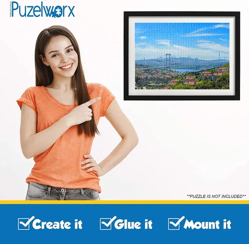Vista 6 de PuzzleWorx - Pegamento para rompecabezas, aplicador fácil de poner, paquete de 2, pegamento transparente no tóxico para rompecabezas