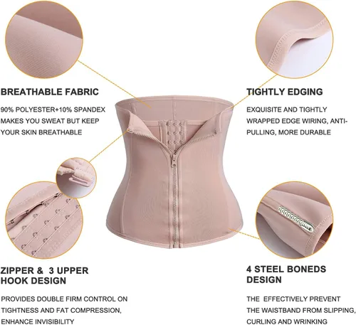 Vista 6 de SCARBORO Entrenador de cintura con corsé debajo del busto para mujer adelgazante control de abdomen fajas moldeador de cuerpo