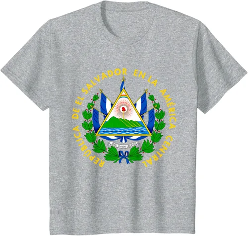 Vista 54 de Camiseta con diseño de emblema de la bandera de El Salvador