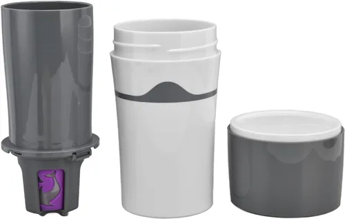 Vista 9 de Cafetera portátil, máquina de una sola porción, prevención de fugas laterales de 360 grados, goteo manual para viajes, camping, oficina, uso Gris