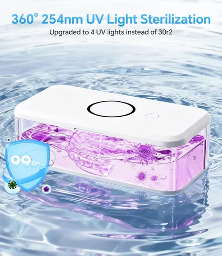 Vista 3 de Limpiador ultrasónico de joyas, máquina profesional de limpieza ultrasónica de 48 KHz para joyas, anteojos, anillos, correa de reloj, dentaduras
