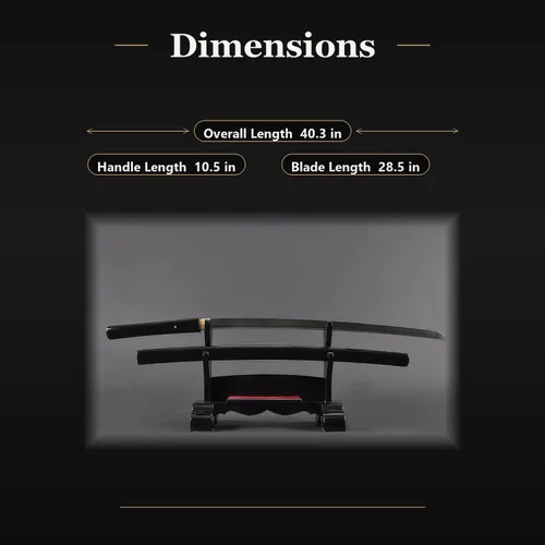 Vista 6 de Espada hecha a mano shirasaya, katana japonesa de samurai forjada a mano completamente funcional, de espiga completa, de acero al carbono, arcilla