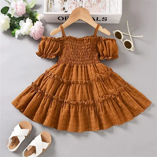 Vista 4 de Vestidos de princesa de fiesta para niñas pequeñas de 18 meses a 8 años