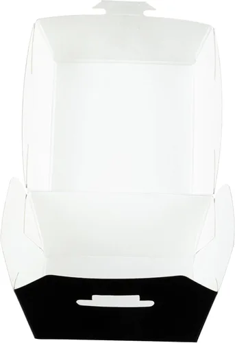 Vista 14 de Restaurantware Mini cajas de hamburguesas de 2.5 x 2.5 x 2 pulgadas, 100 recipientes de alimentos con tapa con bisagras, cajas desechables de papel