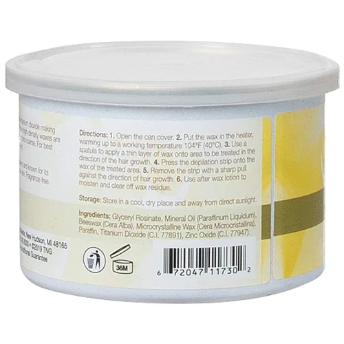 Vista 4 de Too Naked Hair Removal Cera de óxido de zinc para pieles sensibles, extra cremosa, cera de salón no transparente, sin fragancia, 14 onzas.