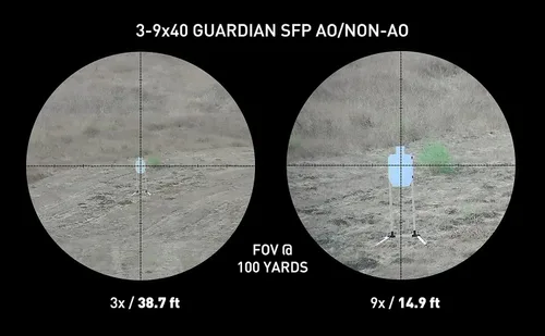 Vista 3 de Monstrum Alcance de rifle AO Guardian 3-9x40 con ajuste de paralaje Negro