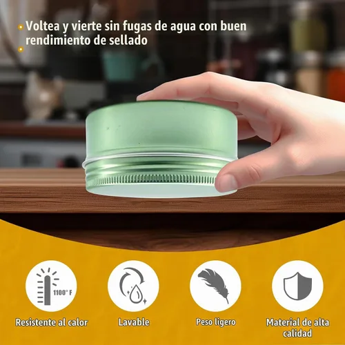Vista 5 de LIYAR Paquete de 20 latas de 3 onzas, lata vacía de 3 onzas con tapas, latas redondas de aluminio con tapas, recipientes resistentes al óxido