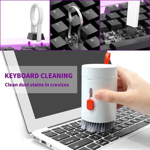 Vista 4 de Kit de limpieza 20 en 1 para teclado Airpod Earbud portátil, kit de limpieza electrónico de penlar compatible con computadora PC teléfono celular