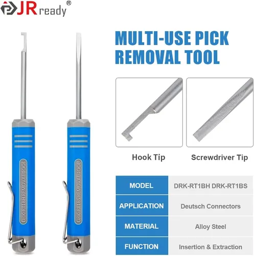 Vista 2 de JRready Kit de conectores Deutsch, conector DT de 2 3 4 6 8 12 pines con contactos estampados de tamaño 16 (18-14AWG)
