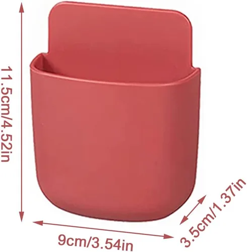 Vista 2 de Paquete de 5 soportes adhesivos para control remoto para reproductor multimedia, estuche de almacenamiento, organizador remoto montado en la pared