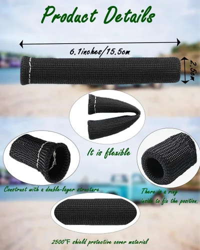 Vista 3 de Protector de Botas de Cable de Bujía - 8 PIEZAS 2500° Protector Térmico de Cable de Bujía, Funda de Protección Térmica de Bujía de 6 Pulgadas