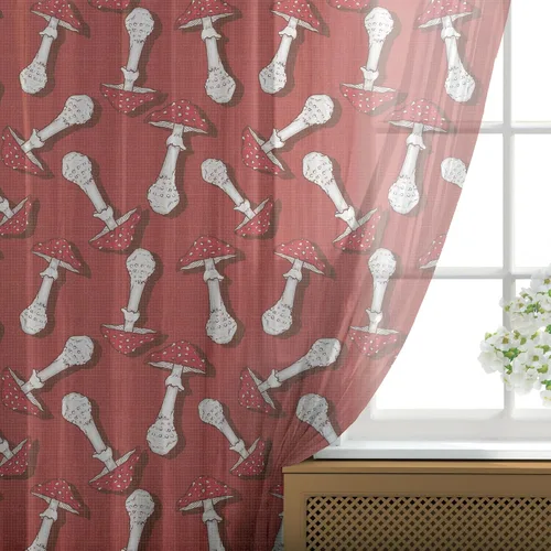 Vista 52 de Ambesonne Cortinas de tul Eiffel con bolsillo para barra, globos retro de corazón de café, remolinos de hito francés, cortina transparente