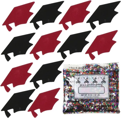 Vista 115 de Confetti Grad Cap Negro, Azul Marino Combo - 2 bolsas de media onza (1 oz)