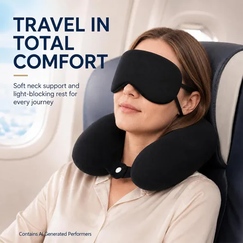 Vista 4 de RAINFLOW Almohada cervical para dormir en avión