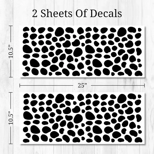 Vista 7 de Decalcomania - Calcomanías de pared con puntos negros irregulares, juego de 216 calcomanías de pared de puntos de dálmata pequeños para aula