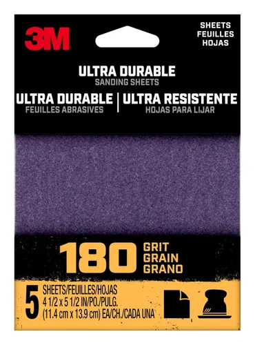Vista 10 de 3M™ Lijado eléctrico ultraduradero de 1/4 de hoja, grano 60, 1/4Sht5pk60, 5 unidades, 20/caja
